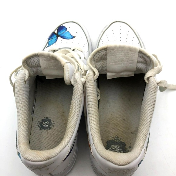 Nike Air Force 1 Mens Size 7 EU 40 Womens 8.5 Blue Butterflies White Snickers - Picture 6 of 11